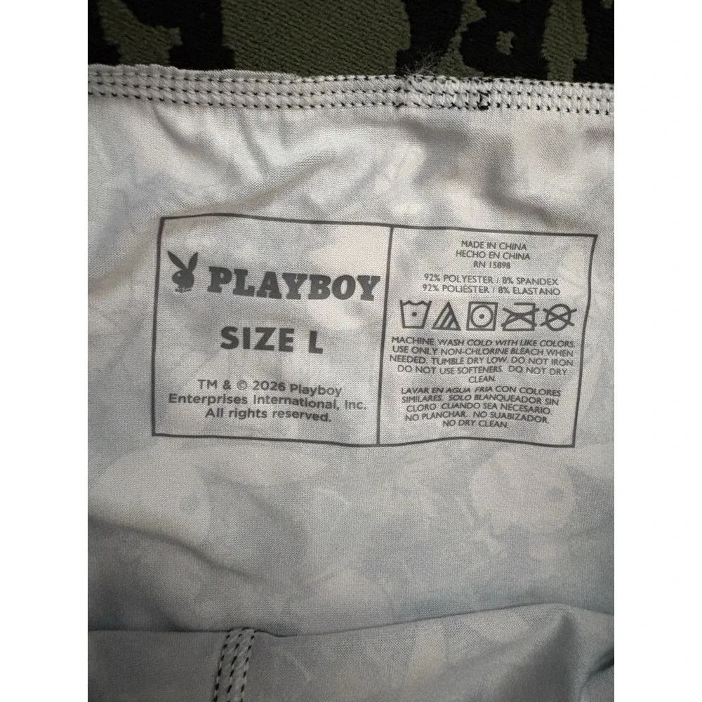 NEW PLAYBOY Boxers Playboy Boxer Briefs Men's Size Large Multicolor 2 Pair Boxer